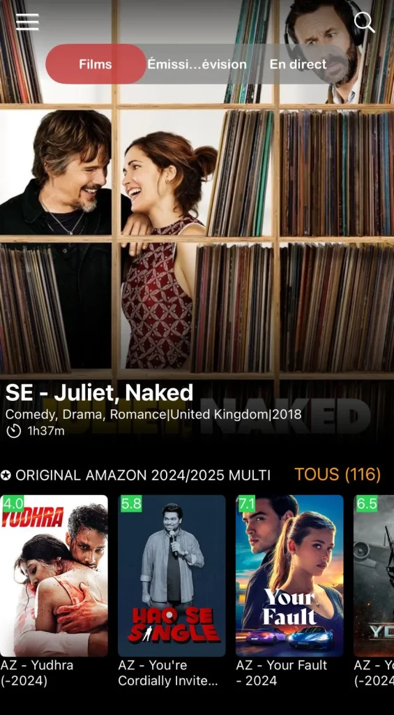 contenu chargé, regardez vos films et chaînes 