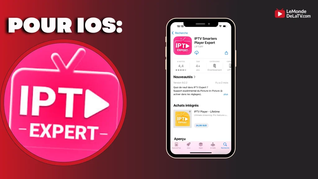 IPTV Smarters player expert pour iOS